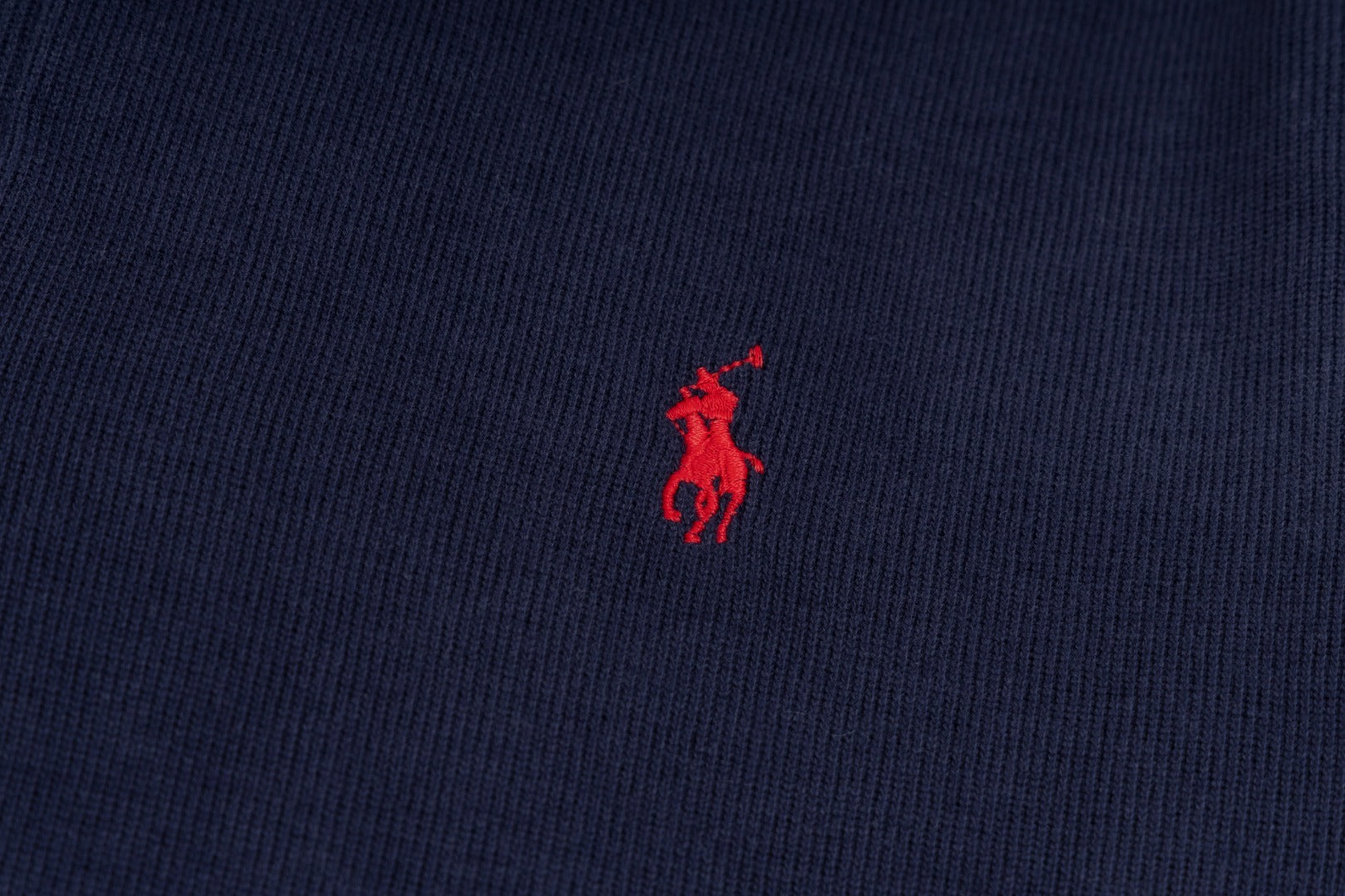 Ordinary Ralph Lauren Navy Double Knit Quarter Zip