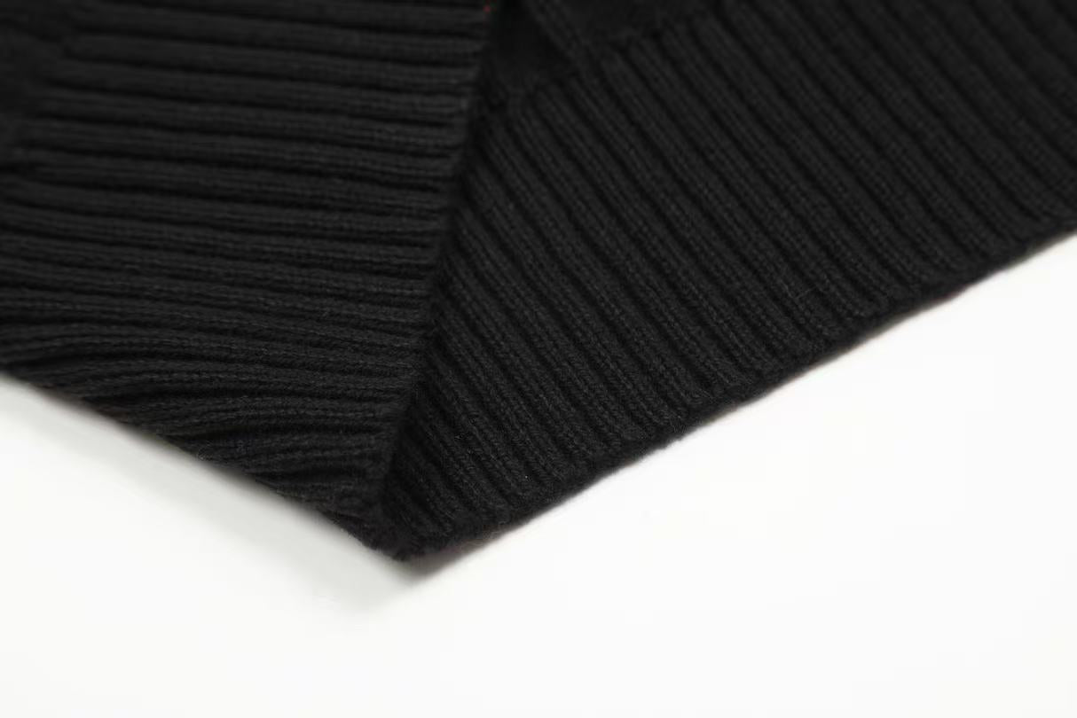 Ordinary Ralph Lauren Black Cable Knit Cotton Jumper