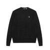 Ordinary Ralph Lauren Black Cable Knit Cotton Jumper