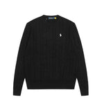 Ordinary Ralph Lauren Black Cable Knit Cotton Jumper