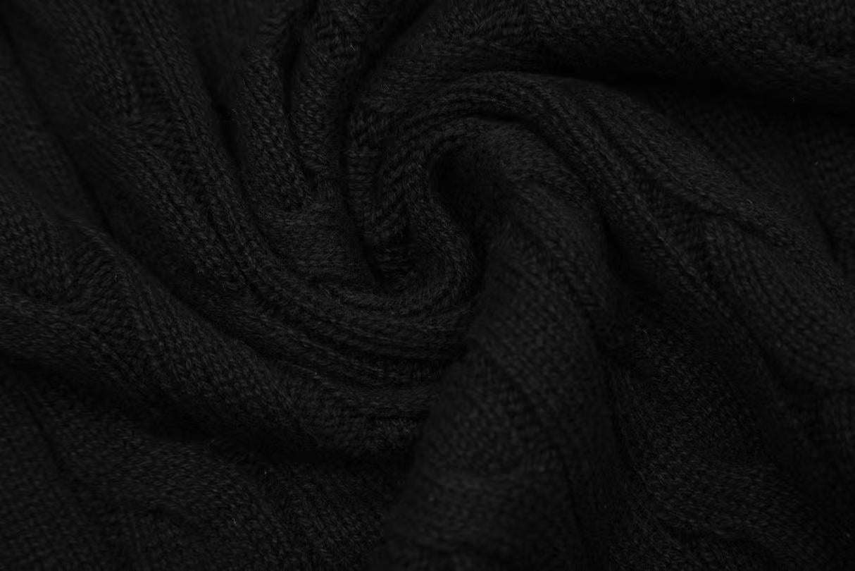 Ordinary Ralph Lauren Black Cable Knit Cotton Jumper