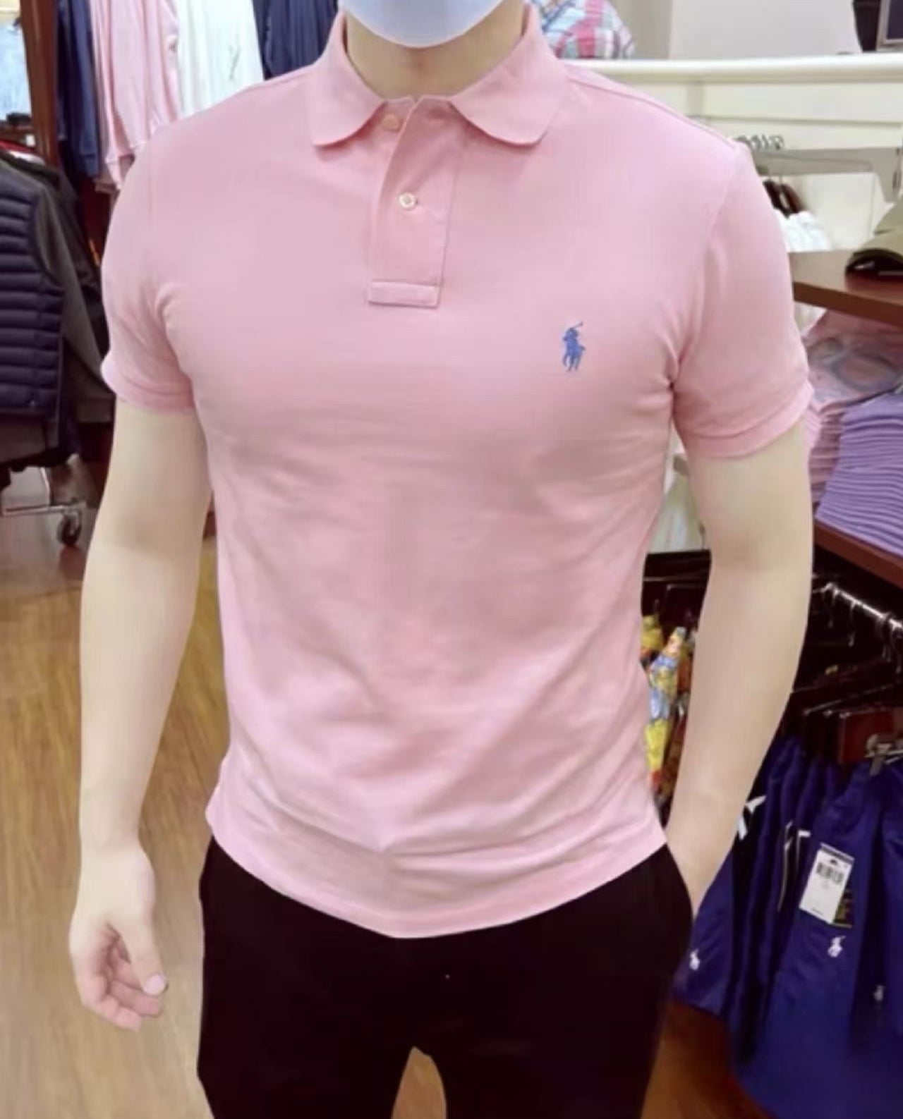 Ordinary Ralph Lauren Men Pink Polo Shirt