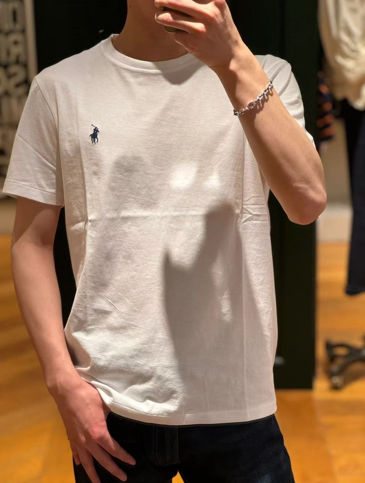 Ordinary Ralph Lauren White Men T shirt Short Sleeve