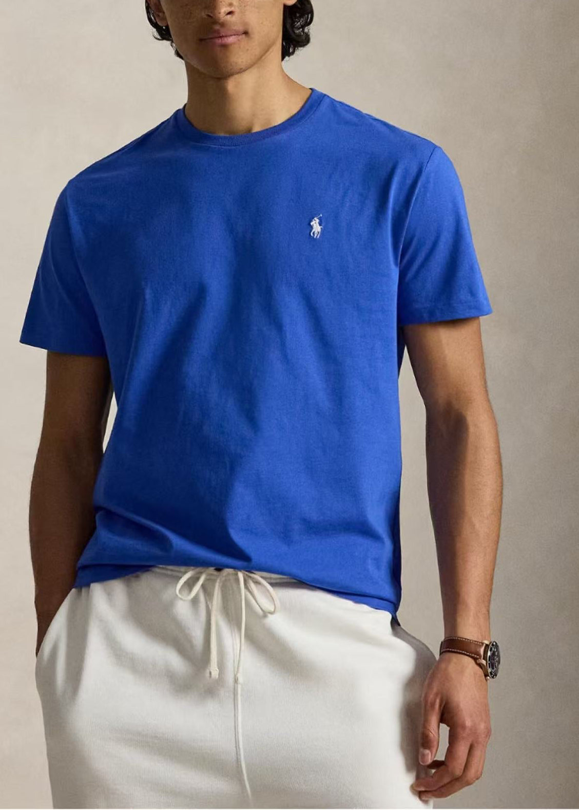 Ordinary Ralph Lauren Blue Men T shirt Short Sleeve