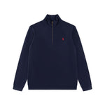 Ordinary Ralph Lauren Navy Double Knit Quarter Zip