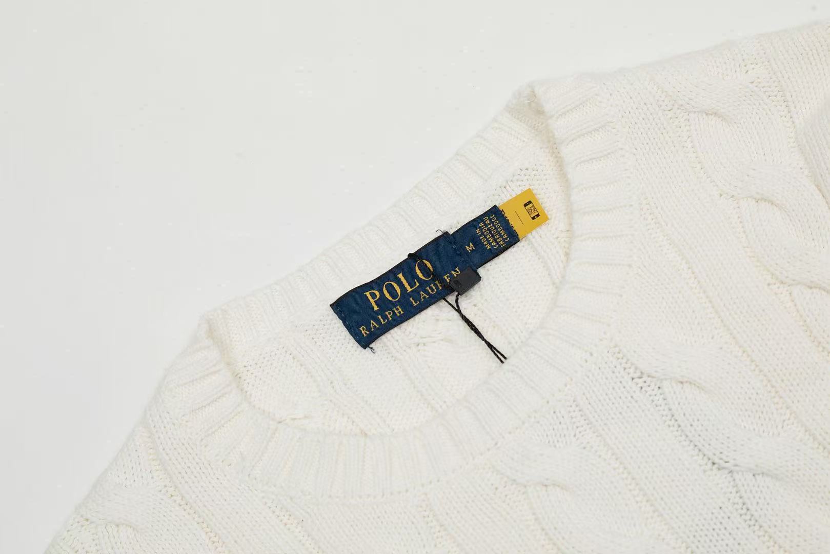 Ordinary Ralph Lauren Cream Cable Knit Cotton Jumper