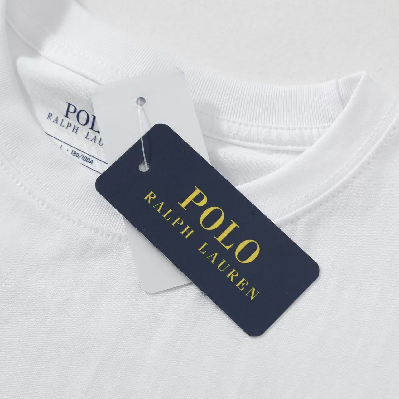 Ordinary Ralph Lauren White Men T shirt Short Sleeve