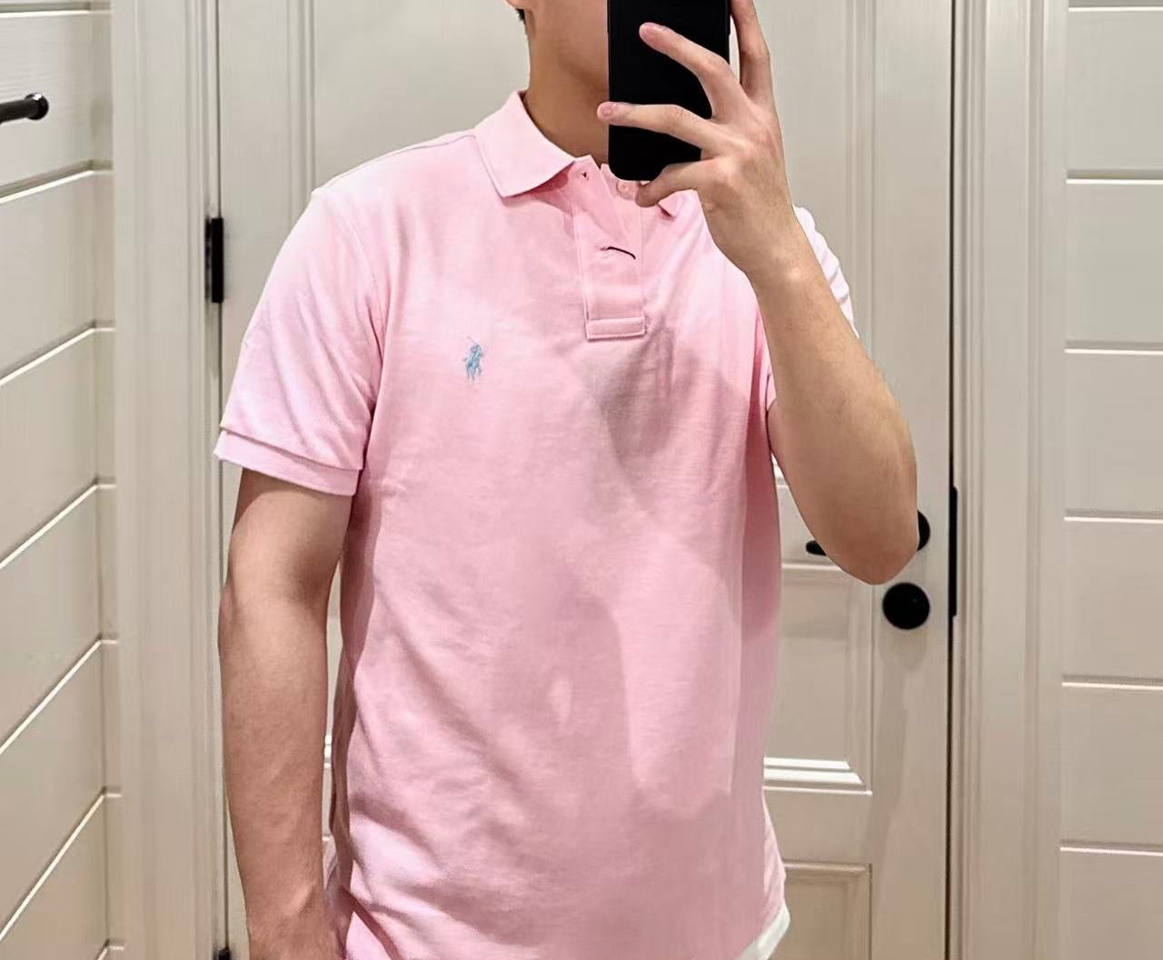 Ordinary Ralph Lauren Men Pink Polo Shirt