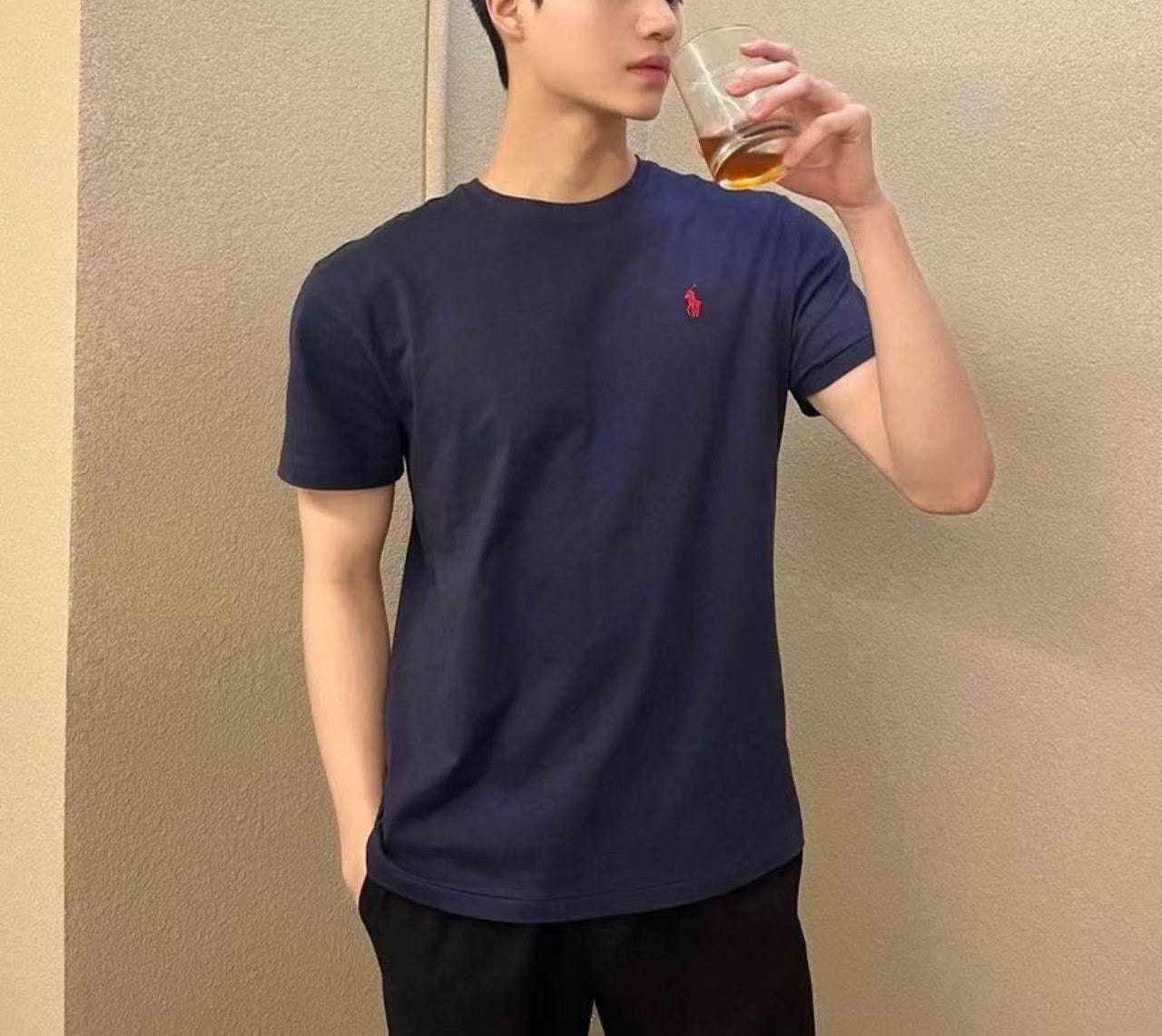 Ordinary Ralph Lauren Navy Men T shirt Short Sleeve