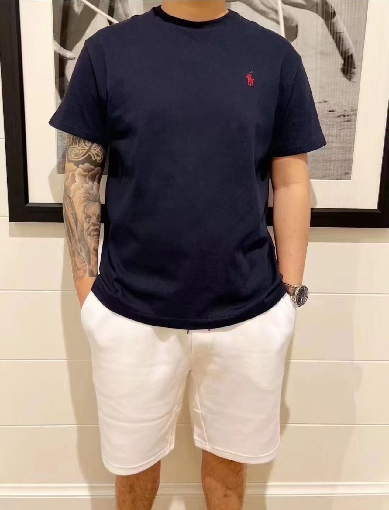 Ordinary Ralph Lauren Navy Men T shirt Short Sleeve